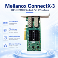 Adaptador de Red para Servidor Mellanox Connect X-3 MCX312A-XCBT IBM PN 00D9692, Doble Puerto 10GbE SFP+, PCIe3.0 X8 RoCE SR-IOV