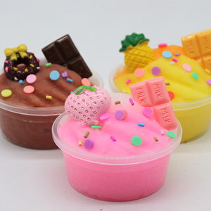 Mini Kit de Slime pour Desserts, 3 Couleurs Assorties, Garnitures de Fruits, Fournitures Artisanales DIY, Cadeaux de Fête, Cadeaux d'Anniversaire, Jouets en Gros - Product Image 6