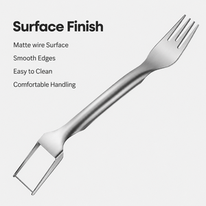 2 in 1 Stainless Steel Watermelon Cutter Fork Fruit Slicer Serving Tool for Restaurant Hotel <b>Kitchen</b> - Product Image 3