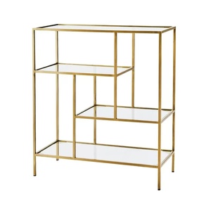 <span class=keywords><strong>VASAGLE</strong></span> Étagère de rangement en verre doré de 80 cm, support pour plantes, bibliothèque haute à 6 niveaux, bibliothèque autoportante pour la maison et le bureau - Product Image 3