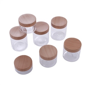 Nuevos Frascos de Plástico PET Transparente de 200g y 250g con Tapa con Diseño de Madera, Muestra Gratis, Envase Cosmético Esmerilado para Crema para el Cuidado de la Piel - Product Image 4