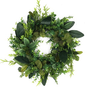 Couronne de noël en plein air, anneau de bougie avec aiguille de pin et cône de baies - Product Image 6