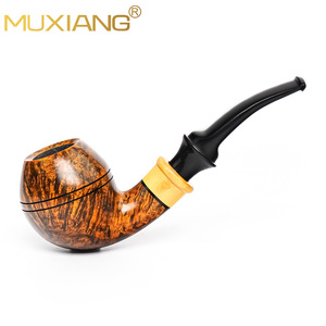 MUXIANG Briar Wood Smoking Pipe Bent Type Handcrafted Tobacco Pipe For Men - Product Image 2