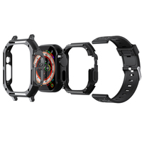 Housse de protection avec bracelet en silicone pour Iwatch Series 8 Ultra TPU Bracelet de montre sport intégré pour Apple Watch Ultra 49mm