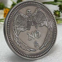 Pièces de monnaie répliquées sur mesure en métal, artisanat métallique, pièces YES/NO, dollars argentés, plaquées or, vente en gros. Pièces de collection anciennes pour l'art
