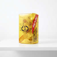 Boîte en plastique PET transparente personnalisée pour l'emballage de bonbons gélifiés, boîte pliable transparente, impression personnalisée pour les compléments alimentaires et les bonbons