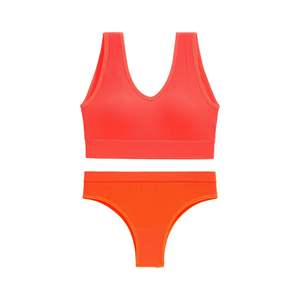 Shock-Absorbing Wire Free Knitted Sporty <b>Sports</b> <b>Bra</b> Set U <b>Backless</b> Sexy Beauty Vest Big Chest Comfort Seamless Breathable Quick - Product Image 5