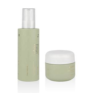 Bouteille de sérum <span class=keywords><strong>tonique</strong></span> pour animaux de compagnie élégante vert mat 200ml emballage de soins de la peau en plastique cosmétique vide avec pulvérisateur blanc en plastique - Product Image 6