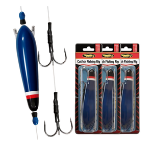 Hameçon triple pour pêche au poisson-chat avec flotteur, émerillon rotatif à 360°, émission sonore, anti-accrocs, appât suspendu polyvalent 10g 15g 20g 25g 30g - Product Image 1