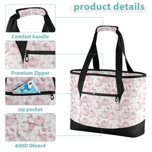 New Customs Logo Extra Large Heavy Duty Reusable Thermal Shopping Bag Cake Aluminum Foil Insulated Cooler Bag - Product Image 5