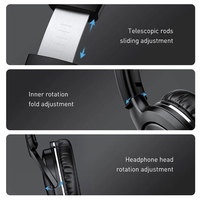 BS D02 headphone Bluetooth nirkabel Stereo HIFI, Headset olahraga dapat dilipat dengan kabel Audio untuk iPhone Tablet dapat digunakan di ponsel PX