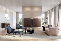 Gainsville Ensemble de canapés de salon de luxe Canapé sectionnel italien moderne en tissu de haute qualité pour hôtel, hall, villa, appartement
