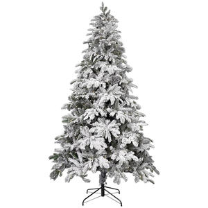 Vente en gros d'arbres de Noël décorés à assembler soi-même, arbres de Noël floqués de neige de qualité supérieure avec base en métal épaisse - Product Image 1