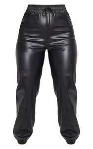 <span class=keywords><strong>Pantalon</strong></span> de jogging décontracté pour <span class=keywords><strong>femme</strong></span> en similicuir - Product Image 4