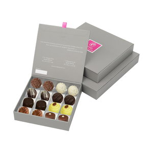 Magnetic Free Design Custom Printed Flat Magnetic Paper Packaging Gift Truffle Candy Cookie Chocolate Boxes With Dividers
