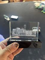 Bloc de verre cristallin vierge gravé au laser 2D/3D personnalisé en gros, presse-papiers, cadeau d'affaires