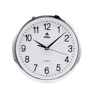 Bạc Biên Giới Tự Động Thiết Lập Đồng Hồ Treo Tường Nhựa Thạch Anh Thiết Kế Cho Phòng Khách Duy Nhất Mặt Kim - Product Image 1