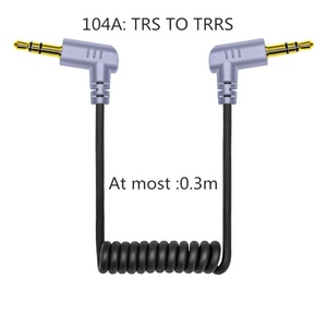 Câble d'extension audio auxiliaire stéréo enroulé mâle 3.5mm TRS <span class=keywords><strong>Jack</strong></span> pour appareil photo reflex numérique Home cinéma Câbles audio vidéo à gaine en PVC - Product Image 2
