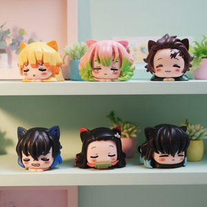 Set <span class=keywords><strong>de</strong></span> 6 Figuras <span class=keywords><strong>de</strong></span> Acción <span class=keywords><strong>de</strong></span> Anime Japonés, Estilos Nuevos, Personajes <span class=keywords><strong>de</strong></span> Dibujos Animados como <span class=keywords><strong>Tanjiro</strong></span>, Nezuko, Zenitsu Agatsuma, Figuras Coleccionables <span class=keywords><strong>de</strong></span> PVC - Product Image 1