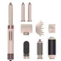 Sèche-cheveux ionique portable professionnel pour la maison, avec fonction de bouclage, chauffage PTC, affichage de la température LCD - 1,25 boucleurs d'air