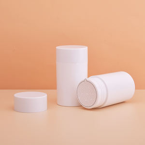 Flacon vide en PET pour poudre de talc avec tamis, capacité de 80 ml, bouchon à vis sérigraphié pour sérum de soin de la peau - Product Image 6