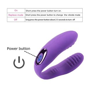 Vibrador de Silicona en Forma de <span class=keywords><strong>U</strong></span> Recargable, Vibrador de Clítoris y Vagina para Parejas, Juguetes Sexuales para Mujeres - Product Image 6