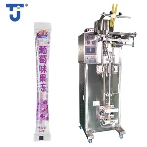 Sellado trasero automático Konjac Jelly Stick Strip Máquina de envasado de pudín Yogur Fruta Jugo Ice Pop Candy Bag Relleno de líquido