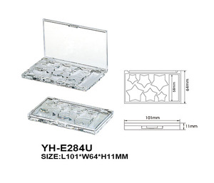 ตลับใส่พาเลทอายแชโดว์รูปดาวสี่เหลี่ยมใสๆ น่ารัก แบบโปร่งใส  สามารถปรับแต่งได้  บรรจุภัณฑ์เครื่องสำอางแบบมัลติโครม น่ารัก แบบเปล่า - Product Image 2