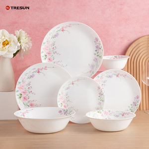 Vajilla de Vidrio Opal de 58 Piezas, Suministro de Fábrica, Buen Precio, Personalización de Tamaño y Diseño para Hogar, Hotel y Restaurante - Product Image 1