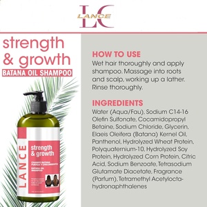 Lance Private Label Soins des cheveux Shampooing Batana Vegan Favoriser la croissance des cheveux Réduire la perte Réparation Dommages Shampooing à l'huile de Batana - Product Image 4