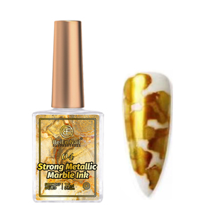 BeiEn 15ml Bulk Gel UV Nail Art Kit di Design personalizzabile in marmo metallizzato classico pigmento oro cromato che fiorisce forte fioritura - Product Image 1