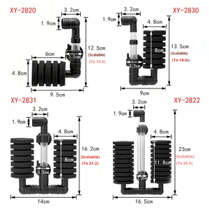 High Cotton 220V <span class=keywords><strong>Aquarium</strong></span> Kunststoff Luftpumpe mit Doppels chwamm Wasserfilter Umwelt freundliches Fisch zubehör in Box verpackt - Product Image 5