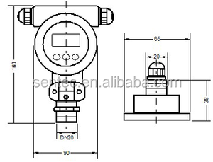 Jauge de niveau ultrasonique industrielle SENTEC pour la surveillance des boues d'épuration, jauge de niveau ultrasonique pour les boues d'épuration et les eaux usées - Product Image 2