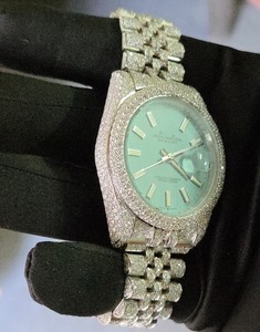 Montre automatique pour homme en acier inoxydable avec diamants en moissanite Miyota, style hip-hop glacé, bijoux de luxe tendance - Product Image 4