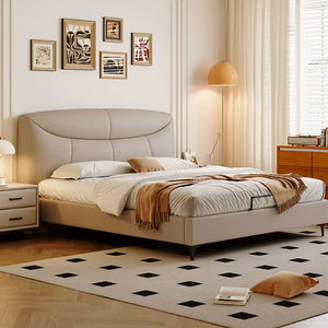 Base de Cama Tapizada Minimalista Italiana con Plataforma, Láminas de Madera de Pino Resistentes, Cama con Almacenamiento y Elevación a Gas S06 - Product Image 1