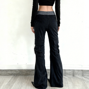 กางเกงคาร์โก้เอวต่ำทรงตรง แต่งผ้าแบบแพทช์เวิร์ค สไตล์วินเทจ สตรีทแวร์ สำหรับทำงาน ระบายอากาศได้ดี เป็นมิตรกับสิ่งแวดล้อม สีพื้น ขายส่งจากโรงงาน ราคาพิเศษ - Product Image 5