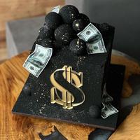 Inserts de gâteau réutilisables en acrylique écologiques en forme de dollar, thème anniversaire pour décorations de table de dessert - Fournitures de décoration