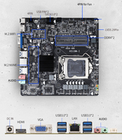 Placa base H510 LGA1200 ITX, DDR4, SATA3.0, USB3.0, VGA, HD, Ethernet, Lan, Mini PC