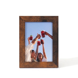 Cadre <span class=keywords><strong>photo</strong></span> vintage rustique en bois de grange pour usage domestique, 4x6 pouces, pour <span class=keywords><strong>portrait</strong></span> familial, double combinaison, cadeau commémoratif - Product Image 2