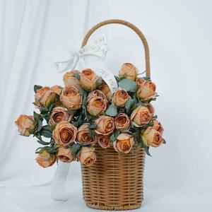 Sıcak satış yapay çiçekler gül buket ev dekorasyon mühendislik aktivite sahne süslemeleri düğün gelin ipek çiçek toptan - Product Image 5