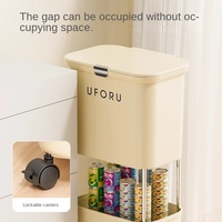 Chariot de rangement multifonctionnel à plusieurs niveaux pour aliments pour animaux de compagnie avec roues, conteneur hermétique, organisateur de collations, étagère, vente en gros OEM