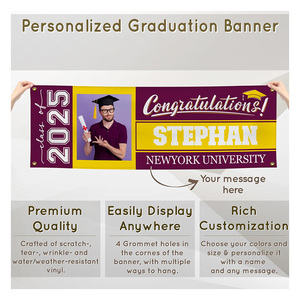 Khuyến mại Tùy chỉnh tốt nghiệp biểu ngữ 2025 Vinyl PVC in tổ chức sự kiện bên hiển thị phụ kiện sân dấu hiệu - Product Image 5