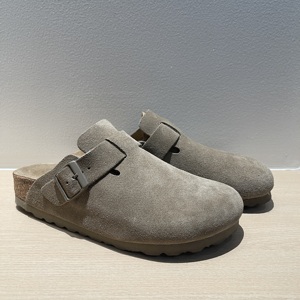 s for Boston Cork Shoes Comfortable High-Heeled Cork <b>slippers</b> Cowhide <b>slippers</b> Leather Variety Materials-Anti-Slip - Product Image 1