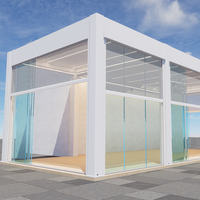 Pérgola Bioclimática de Aluminio Retráctil de Alta Calidad 5x3 6x3 4x5 6x4 7x4, Gazebo Impermeable para Jardín y Patio Trasero