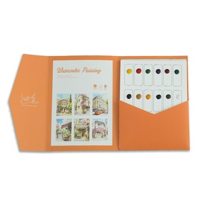 Livre de coloriage créatif à l'aquarelle, 12 couleurs, peintures à l'aquarelle solides, <span class=keywords><strong>papier</strong></span> de peinture anti-stress pour adultes - Product Image 5