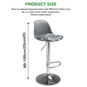 Modern Kitchen Restaurant Chairs High Bar <strong>Stool</strong> Chair with Swivel <strong>Height</strong> <strong>Adjustable</strong> Metal Table Dining Counter <strong>Stools</strong> - Product Image 6