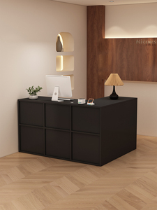 Mostrador de Recepción de Madera Sólida Ajustable para Tienda de Ropa Femenina, Peluquería, Yoga, Servicios de Belleza, Esquina de Caja - Product Image 5