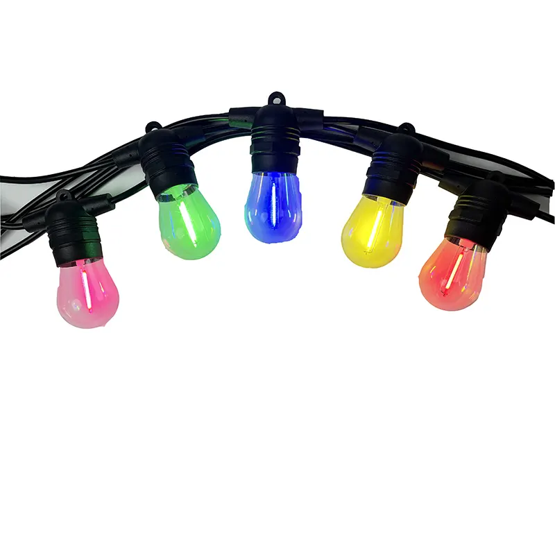 Il giardino di natale decora 10m 10 lampadine filamento colorato S14 LED String Light