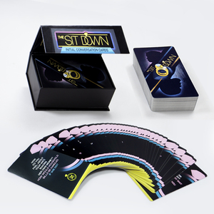 การ์ดเกมพูดคุยแบบกำหนดเอง พิมพ์ลายตามไฟล์ของคุณเอง สำหรับคู่รัก การ์ดสื่อสารพร้อมอักษรย่อ เกมดื่มสำหรับผู้ใหญ่ - Product Image 1