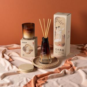 Customized Chinese-style home decor bedroom birthday <b>gift</b> <b>set</b>, plant-based soy wax scented <b>candle</b> <b>set</b> - Product Image 1